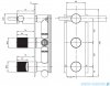 Omnires Contour bateria prysznicowo-wannowa podtynkowa z rączką prysznicową złoty szczotkowany CT8035-1GLB